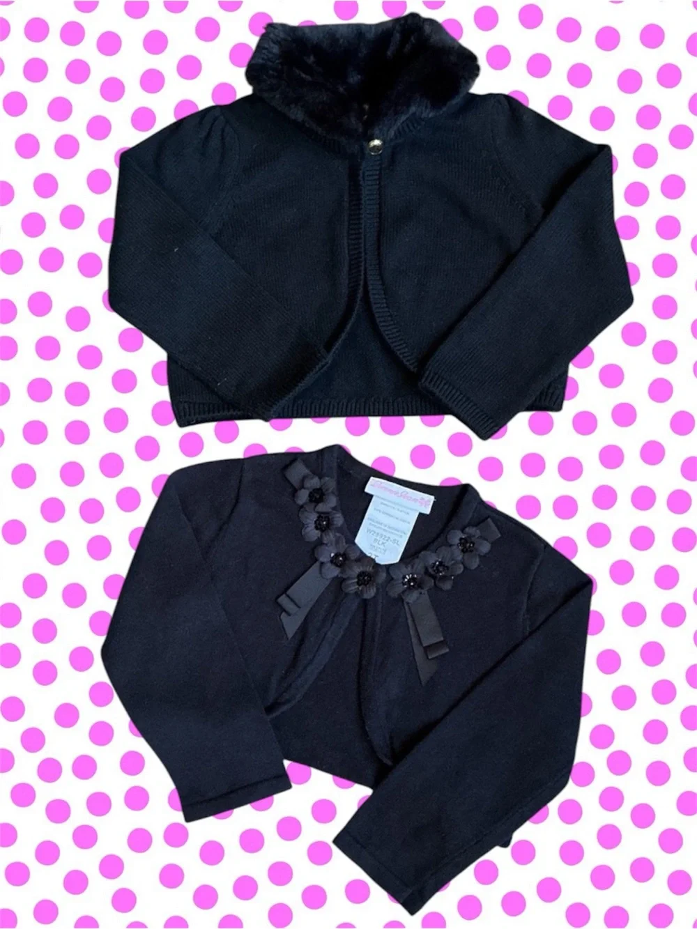 Girls -Sz 2T- Black Cardigans - Bundle of 2